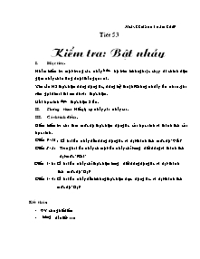 Giáo án Thể dục Khối 7 - Tiết 53: Kiểm tra: Bật nhảy