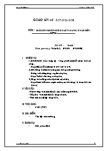 Giáo án Thể dục Khối 7 - Tiết 9+10: Đội hình đội ngũ; Chạy nhanh; Chạy bền - Năm học 2009-2010 - Trần Tấn Đạt