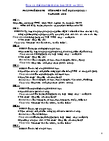 Giáo án Thể dục Lớp 6 - Chương trình cả năm - Năm học 2009-2010 - Lê Thế Hiệp