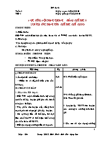 Giáo án Thể dục Lớp 6 - Chương trình học kì 1 - Năm học 2010-2011 - Trường THCS Minh Khai