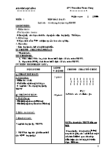 Giáo án Thể dục Lớp 6 - Chương trình học kì 1 - Trần Đức Tuấn Hưng