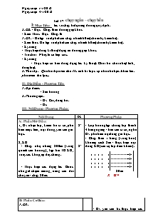 Giáo án Thể dục Lớp 6 - Chương trình học kì 2 - Năm học 2011-2012