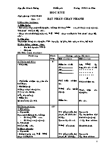 Giáo án Thể dục Lớp 6 - Chương trình học kì 2 - Nguyễn Chính Phương