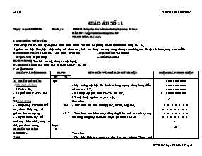 Giáo án Thể dục Lớp 6 - Tiết 11 đến 14