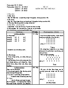 Giáo án Thể dục Lớp 6 - Tiết 13: Kiểm tra bài thể dục - Năm học 2012-2013