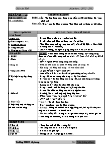 Giáo án Thể dục Lớp 6 - Tiết 15+16 - Năm học 2012-2013 - Trần Đăng Khoa