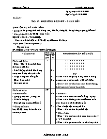 Giáo án Thể dục Lớp 6 - Tiết 17: Đội hình đội ngũ - Chạy bền - Năm học 2009-2010 - Lâm Duy Phong