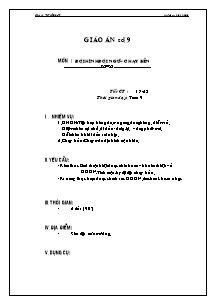 Giáo án Thể dục Lớp 6 - Tiết 17+18: Đội hình đội ngũ; Chạy bền - Năm học 2012-2013 - Nguyễn Văn Ngọc