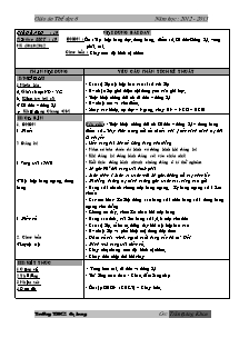 Giáo án Thể dục Lớp 6 - Tiết 19+20 - Năm học 2012-2013 - Trần Đăng Khoa