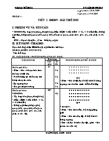 Giáo án Thể dục Lớp 6 - Tiết 2: Đội hình đội ngũ - Bài thể dục - Lâm Duy Phong