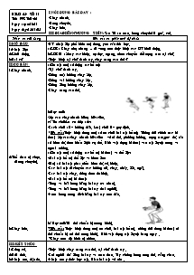 Giáo án Thể dục Lớp 6 - Tiết 21+22 - Bản đẹp 2 cột