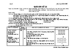 Giáo án Thể dục Lớp 6 - Tiết 23 +26