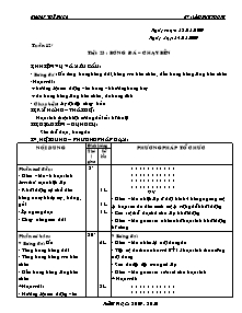 Giáo án Thể dục Lớp 6 - Tiết 23: Bóng đá - Chạy bền - Năm học 2009-2010 - Lâm Duy Phong