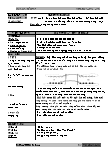 Giáo án Thể dục Lớp 6 - Tiết 23+24 - Năm học 2012-2013 - Trần Đăng Khoa