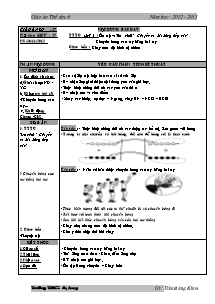 Giáo án Thể dục Lớp 6 - Tiết 27+28 - Năm học 2012-2013 - Trần Đăng Khoa