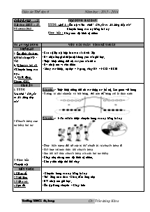 Giáo án Thể dục Lớp 6 - Tiết 27+28 - Năm học 2013-2014 - Trần Đăng Khoa