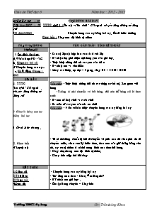 Giáo án Thể dục Lớp 6 - Tiết 29+30 - Năm học 2012-2013 - Trần Đăng Khoa