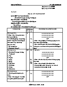 Giáo án Thể dục Lớp 6 - Tiết 33: Ôn tập học kì - Năm học 2009-2010 - Lâm Duy Phong