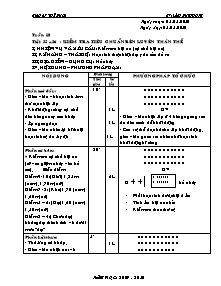 Giáo án Thể dục Lớp 6 - Tiết 35+36: Kiểm tra tiêu chuẩn rèn luyện thân thể - Năm học 2009-2010 - Lâm Duy Phong