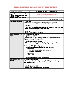 Giáo án Thể dục Lớp 6 - Tiết 37: Bật nhảy - Chạy nhanh - Nguyễn Duy Ngọc