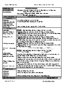 Giáo án Thể dục Lớp 6 - Tiết 37+38 - Năm học 2012-2013 - Trần Đăng Khoa