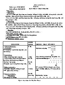 Giáo án Thể dục Lớp 6 - Tiết 41: Bật nhảy - Chạy nhanh - Năm học 2011-2012 - Lê Thị Thu Thúy