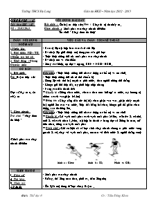 Giáo án Thể dục Lớp 6 - Tiết 47+48 - Năm học 2013-2014 - Trần Đăng Khoa