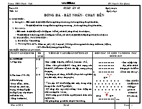 Giáo án Thể dục Lớp 6 - Tiết 48: Bóng đá - Bật nhảy - Chạy bền - Nguyễn Kim Quang