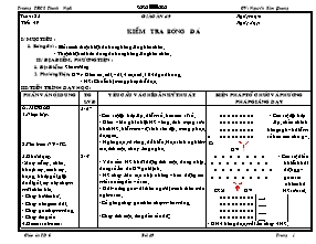 Giáo án Thể dục Lớp 6 - Tiết 49: Kiểm tra bóng đá - Nguyễn Kim Quang