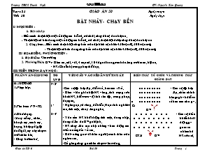 Giáo án Thể dục Lớp 6 - Tiết 50: Bật nhảy - Chạy bền - Nguyễn Kim Quang