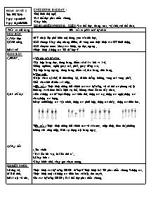 Giáo án Thể dục Lớp 6 - Tiết 5+6 - Bản đẹp 2 cột