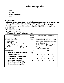 Giáo án Thể dục Lớp 6 - Tiết 56: Kiểm tra chạy bền - Năm học 2013-2014