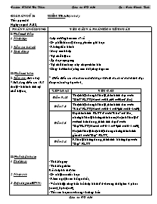 Giáo án Thể dục Lớp 6 - Tiết 56 - Trần Thanh Bình