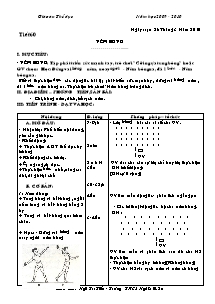 Giáo án Thể dục Lớp 6 - Tiết 60: Ném bóng - Năm học 2009-2010 - Ngô Trí Tiến