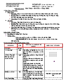 Giáo án Thể dục Lớp 6 - Tiết 61: Bật nhảy - Đá cầu - Chạy bền - Trường THCS Phú Hội