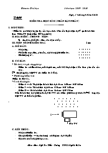 Giáo án Thể dục Lớp 6 - Tiết 66: Kiểm tra học kì 2 (Phần bật nhảy) - Năm học 2009-2010 - Ngô Trí Tiến