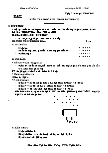 Giáo án Thể dục Lớp 6 - Tiết 67: Kiểm tra học kì 2 (Phần bật nhảy) - Năm học 2009-2010 - Ngô Trí Tiến