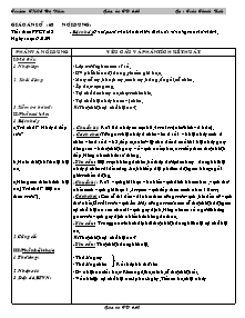 Giáo án Thể dục Lớp 6 - Tiết 68: Bật nhảy - Trần Thanh Bình