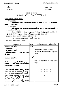 Giáo án Thể dục Lớp 6 - Tuần 1 đến 12 - Nguyễn Thanh Tân