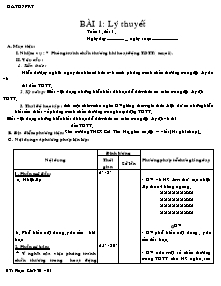 Giáo án Thể dục Lớp 7 - Bài 1: Lý thuyết - Phạm Khắc Trí