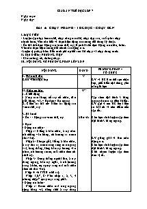 Giáo án Thể dục Lớp 7 - Bài 16: Chạy nhanh - Thể dục - Chạy bền