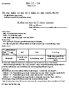 Giáo án Thể dục Lớp 7 - Bài 33 đến 36: Ôn tập, kiểm tra học kì 1, kiểm tra tiêu chuẩn RLTT - Phạm Khắc Trí