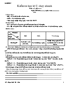 Giáo án Thể dục Lớp 7 - Bài 34: Kiểm tra học kì 1 Chạy nhanh - Phạm Khắc Trí