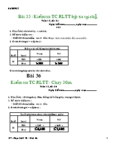 Giáo án Thể dục Lớp 7 - Bài 35: Kiểm tra TC RLTT bật xa tại chỗ - Phạm Khắc Trí