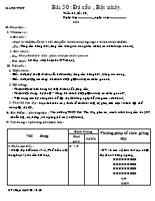 Giáo án Thể dục Lớp 7 - Bài 50: Đá cầu, Bật nhảy - Phạm Khắc Trí