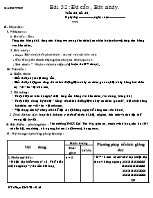 Giáo án Thể dục Lớp 7 - Bài 52: Đá cầu, Bật nhảy - Phạm Khắc Trí