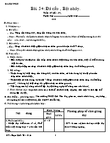 Giáo án Thể dục Lớp 7 - Bài 54: Đá cầu, Bật nhảy - Phạm Khắc Trí