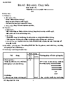 Giáo án Thể dục Lớp 7 - Bài 63: Bật nhảy, Chạy bền - Phạm Khắc Trí