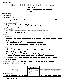 Giáo án Thể dục Lớp 7 - Bài 9: ĐHĐN - Chạy nhanh - Chạy bền - Phạm Khắc Trí