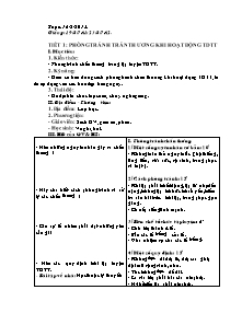 Giáo án Thể dục Lớp 7 - Bản đẹp 2 cột - Năm học 2013-2014